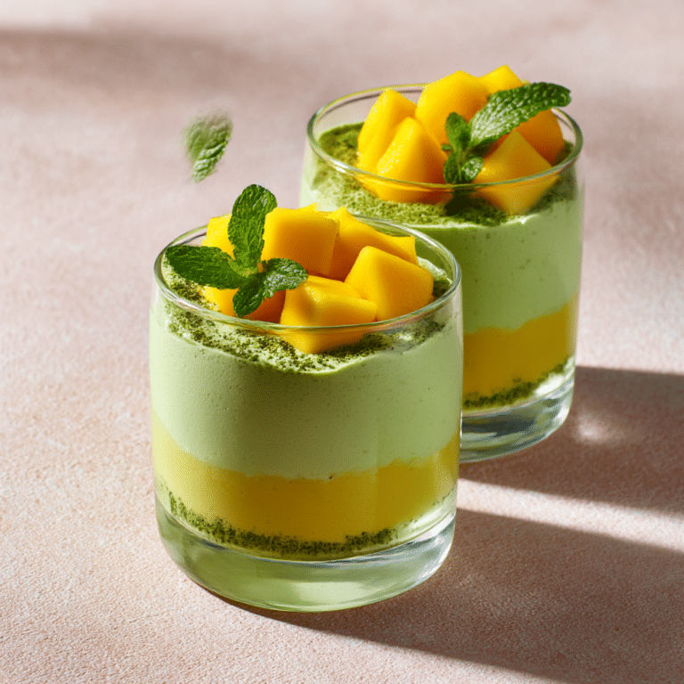 Vegan Matcha Mango Mousse Cups Recipe
