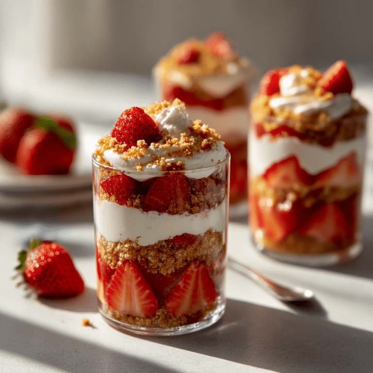 Vegan Strawberry Shortcake Parfaits Recipe