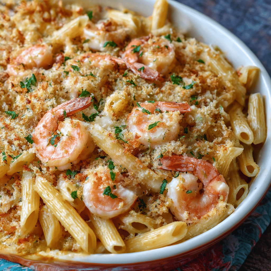 Transfer the pasta to a large baking dish, spreading it evenly Recipe