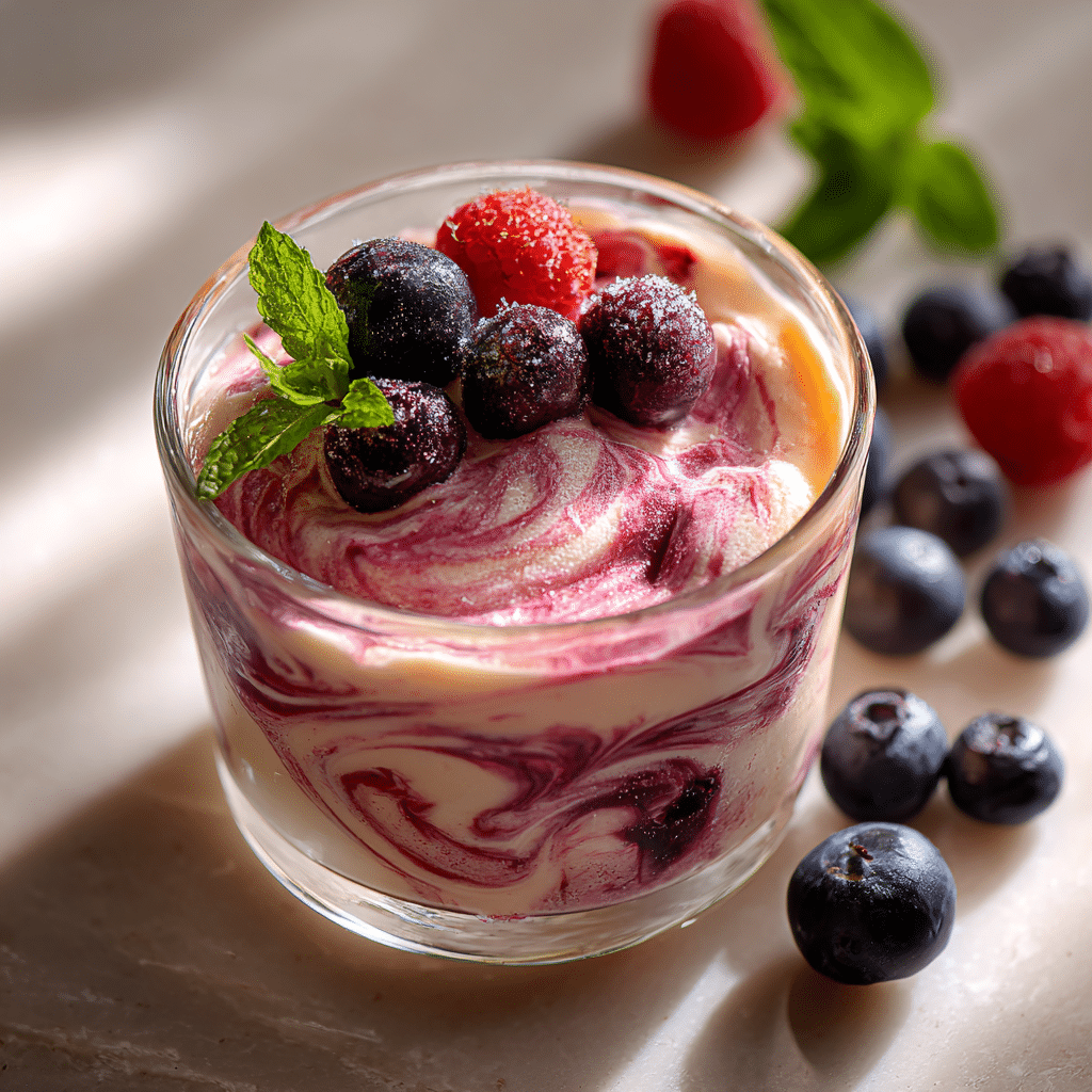 Vanilla Berry Milk Pudding: Soft Creamy Delight Recipe