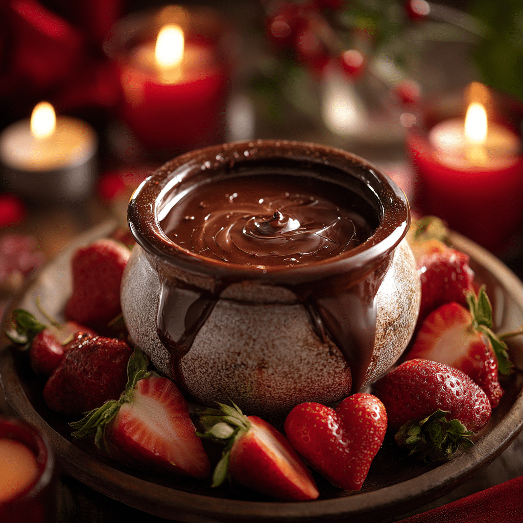 Valentine’s Day Chocolate Fondue Recipe