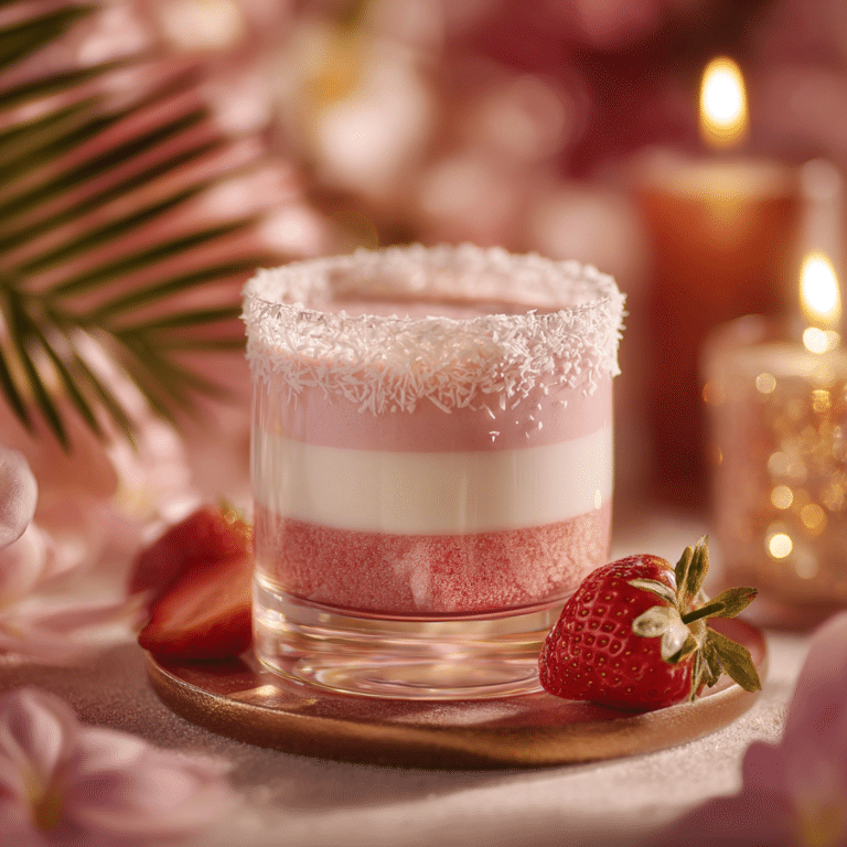 Creamy Strawberry Coconut Mocktail Recipe