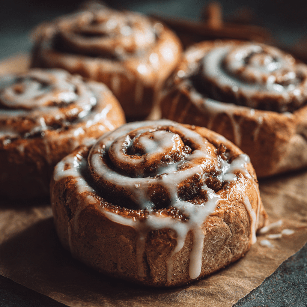 Vegan Gingerbread Cinnamon Rolls Recipe - Recipe Image