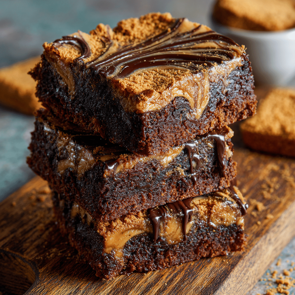 Vegan Biscoff Brownies Recipe - Recipe Image