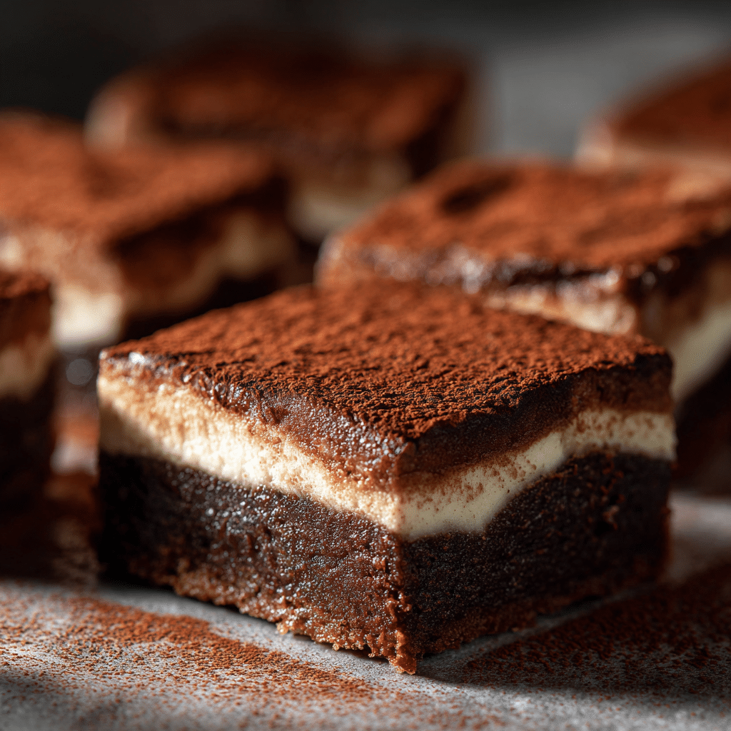 Vegan Tiramisu Brownies Recipe - Recipe Image