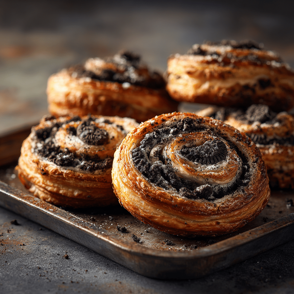 Vegan Oreo Puff Pastry Swirls Recipe - Recipe Image
