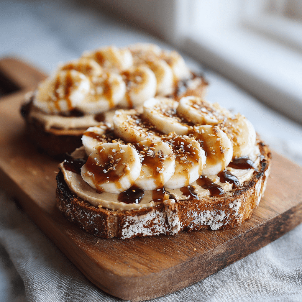 Tahini Espresso Banana Toast Recipe - Recipe Image