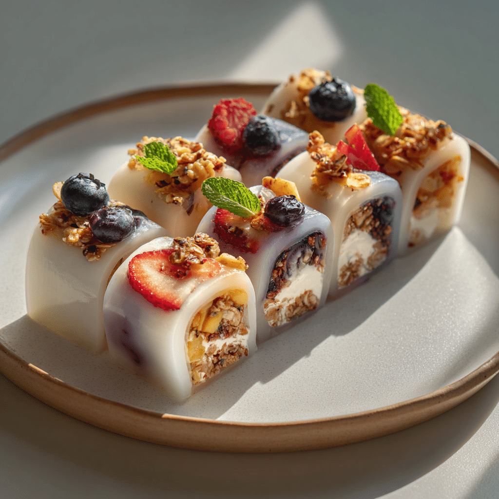 Yogurt Bark Sushi Rolls Recipe - Recipe Image