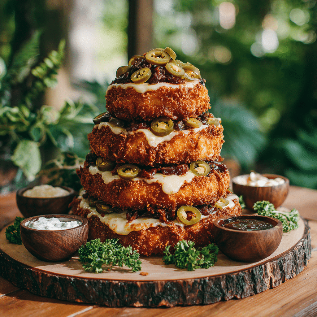 Onion Ring Nacho Tower Recipe - Recipe Image