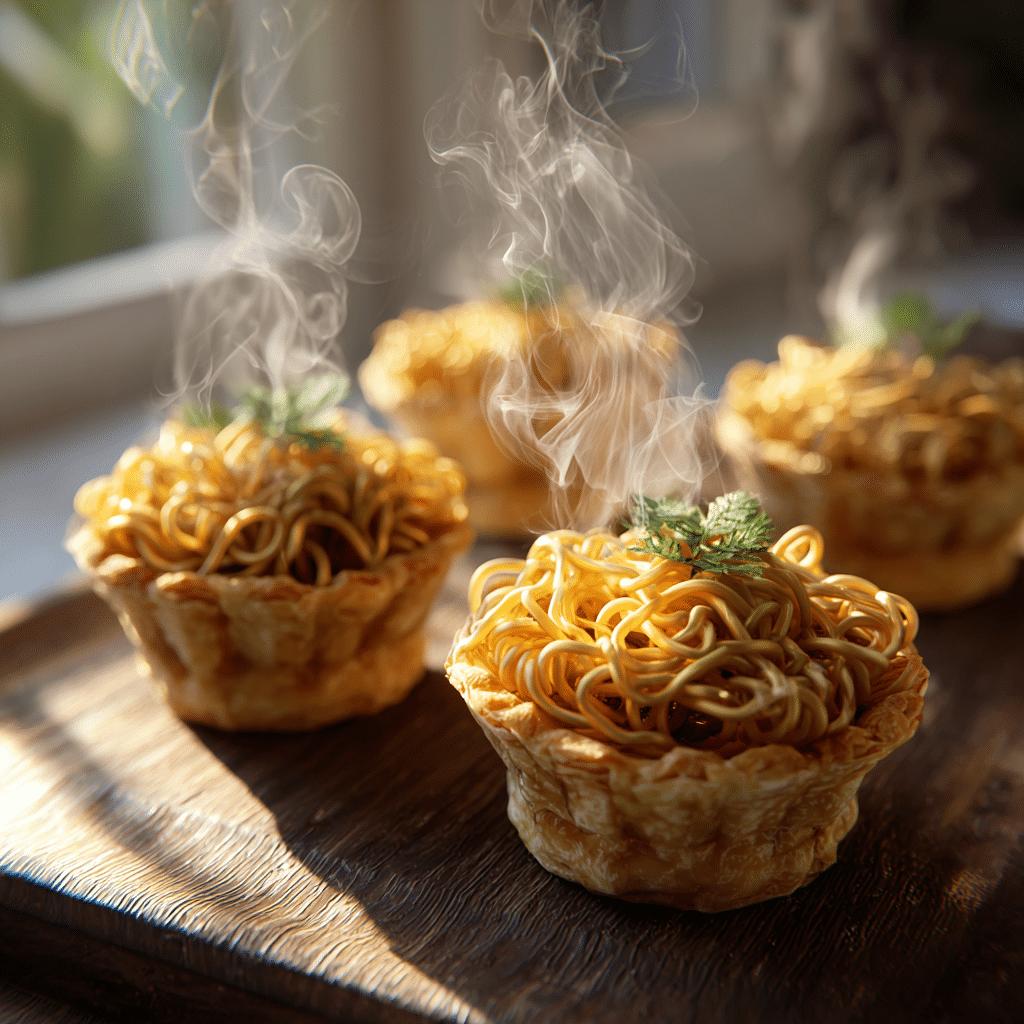 Puff Pastry Ramen Nests Recipe - Recipe Image