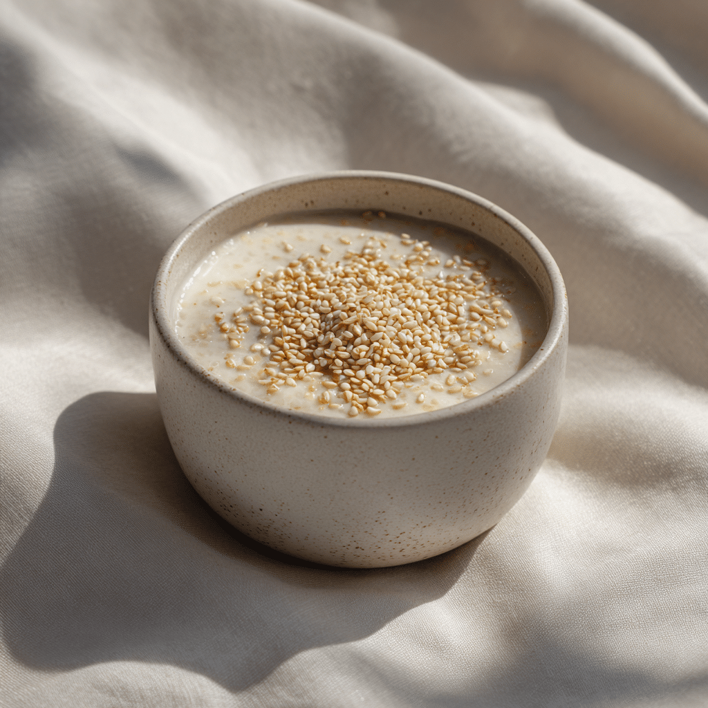 Creamy Sesame Milk Breakfast Pudding Recipe - Recipe Image