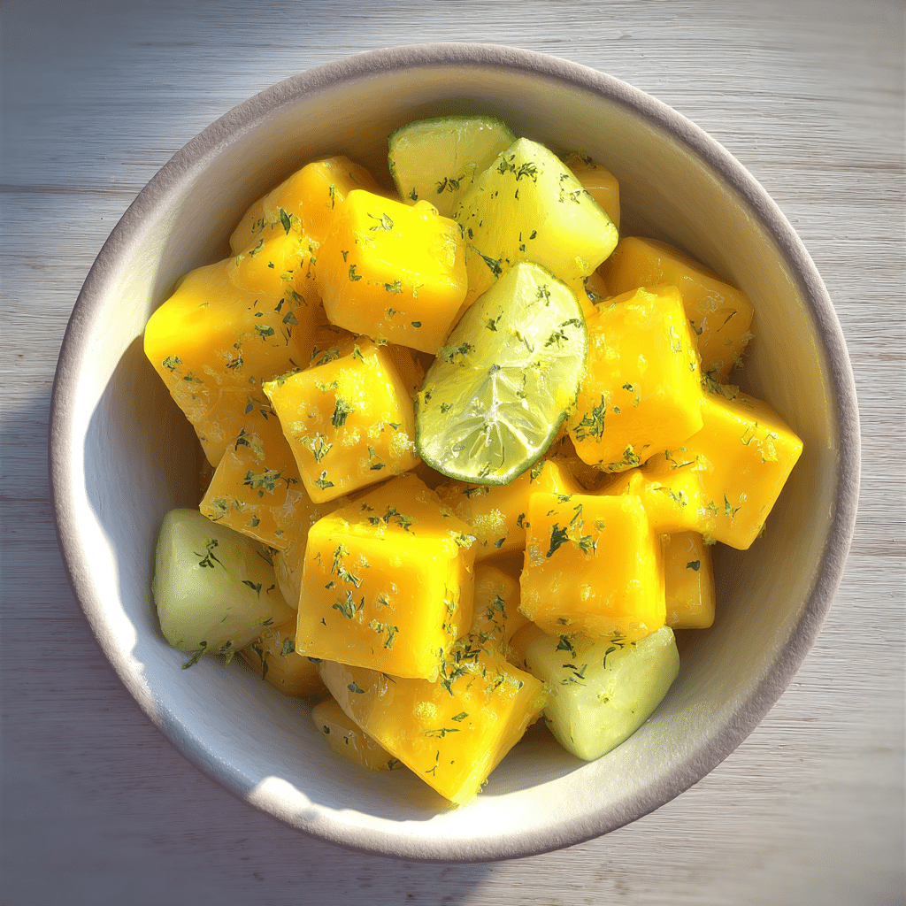 Fresh Mango Lime Morning Salad Recipe - Recipe Image