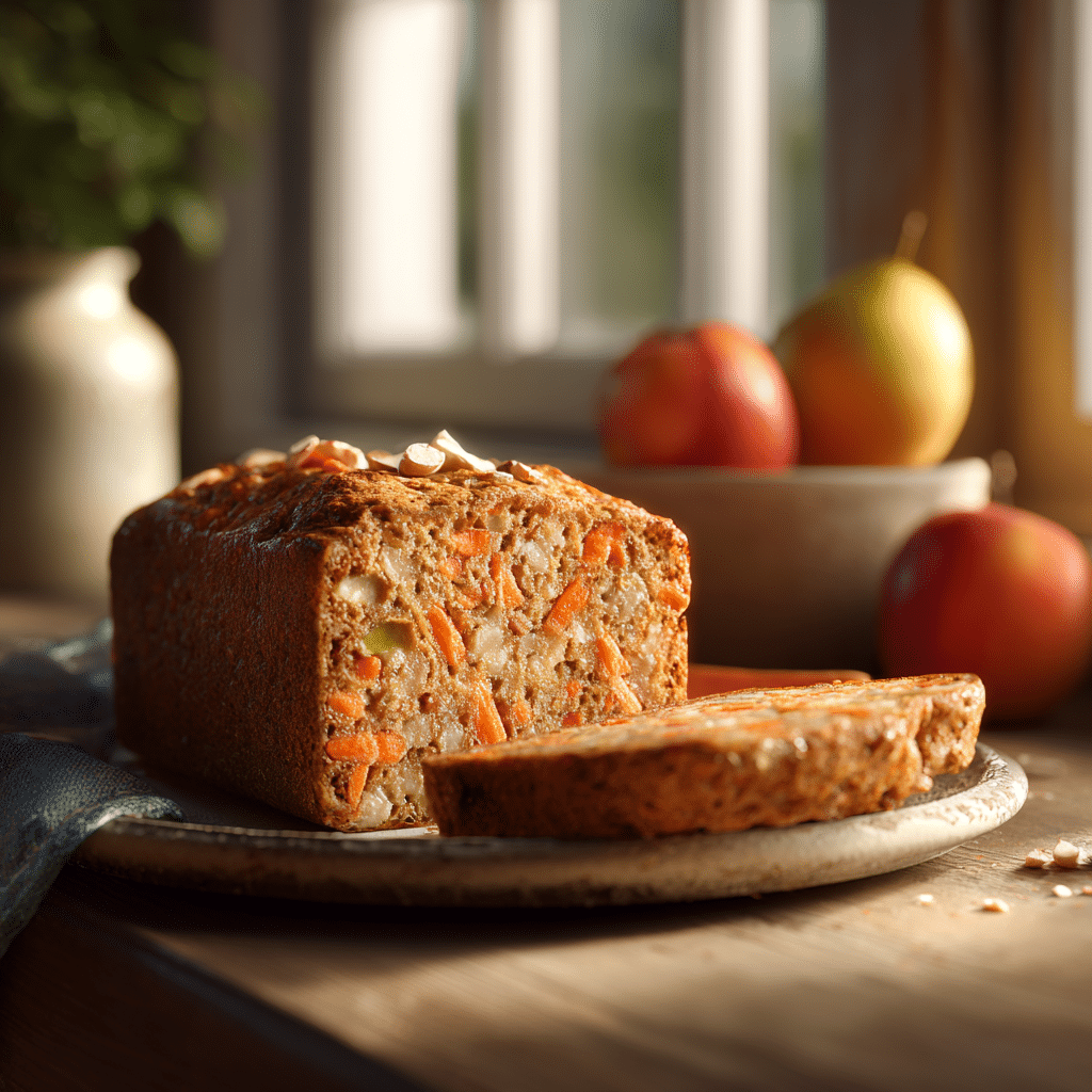 Soft Apple Carrot Breakfast Loaf Recipe - Recipe Image