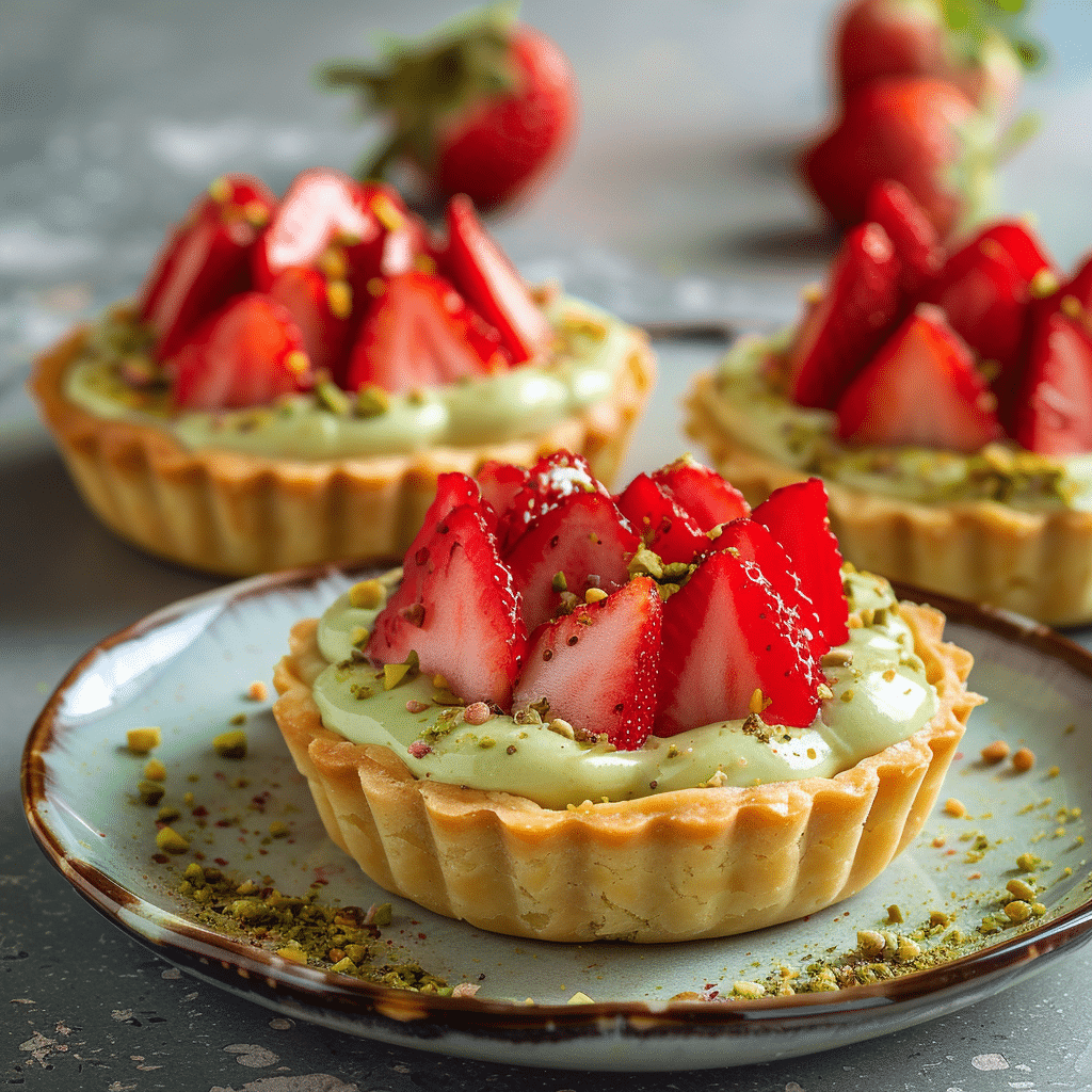 Pistachio Strawberry Breakfast Tartlets Recipe - Recipe Image