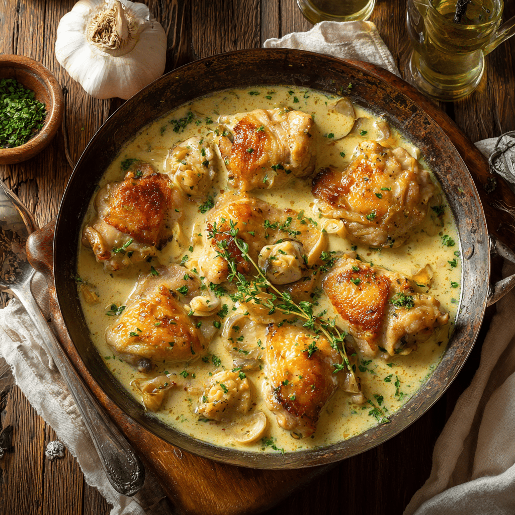 Simple Creamy Garlic Chicken Recipe - Recipe Image