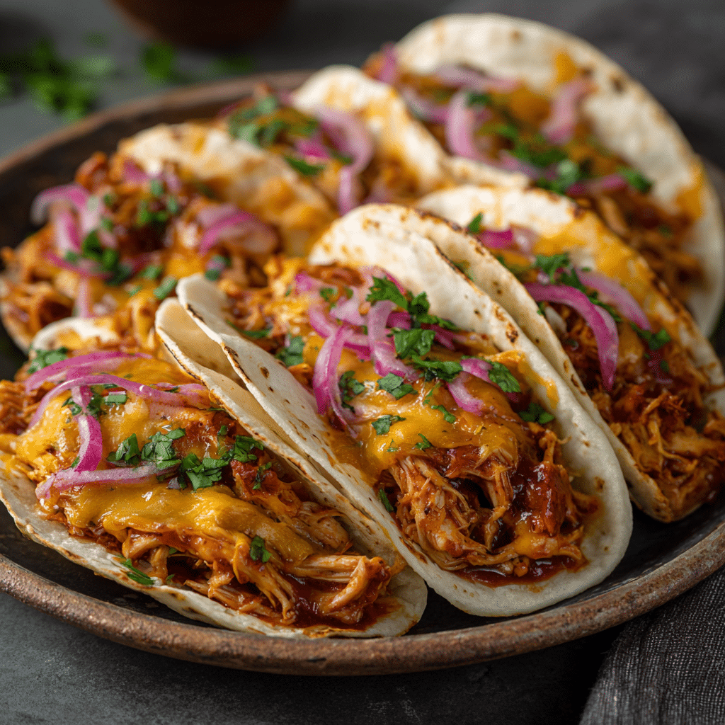 Simple BBQ Chicken Tacos Recipe - Recipe Image
