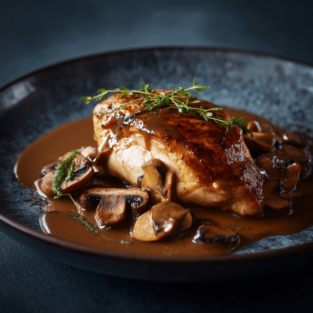 Luxury Chicken with Mushroom Wine Sauce Recipe - Recipe Image