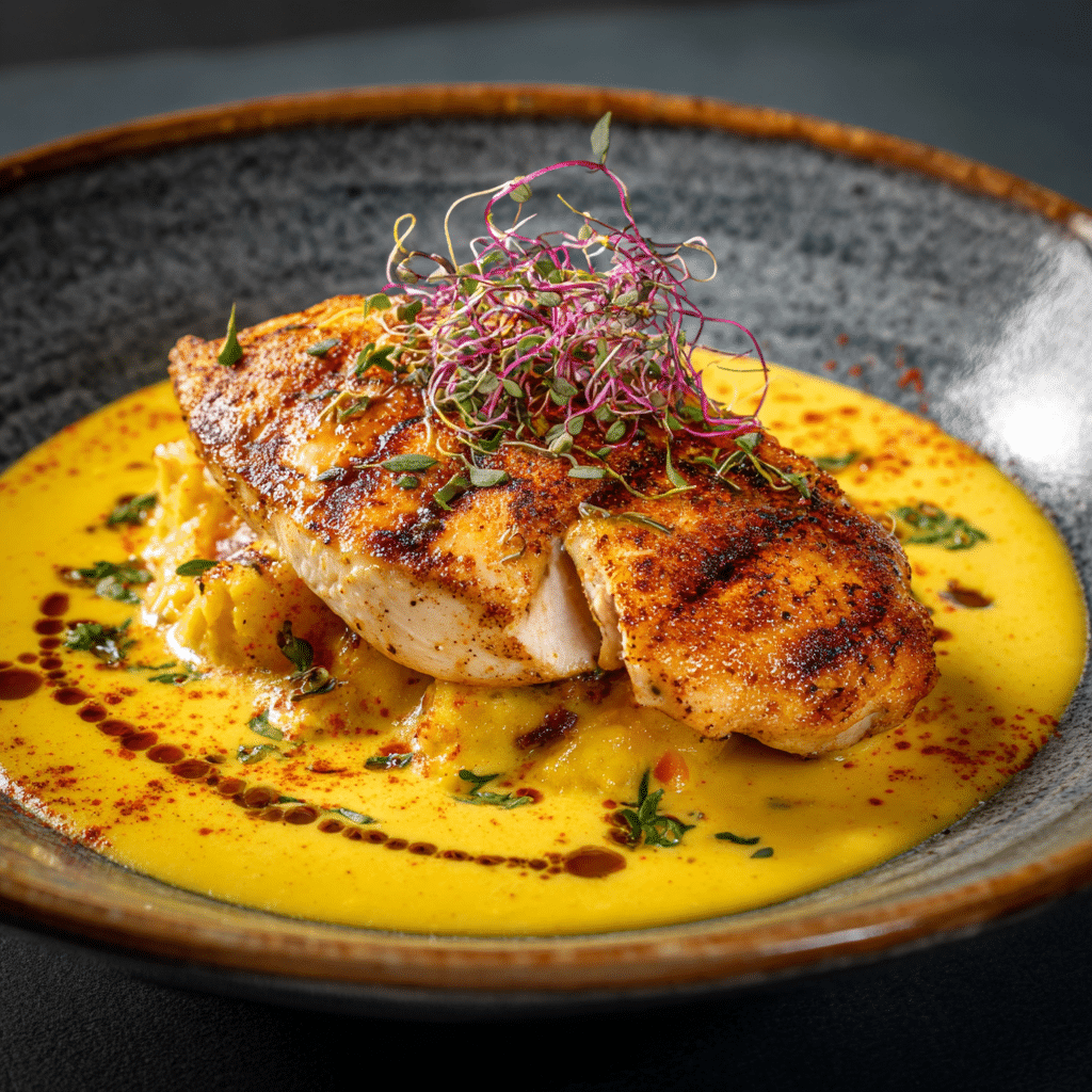 Luxury Chicken with Saffron Cream Sauce Recipe - Recipe Image