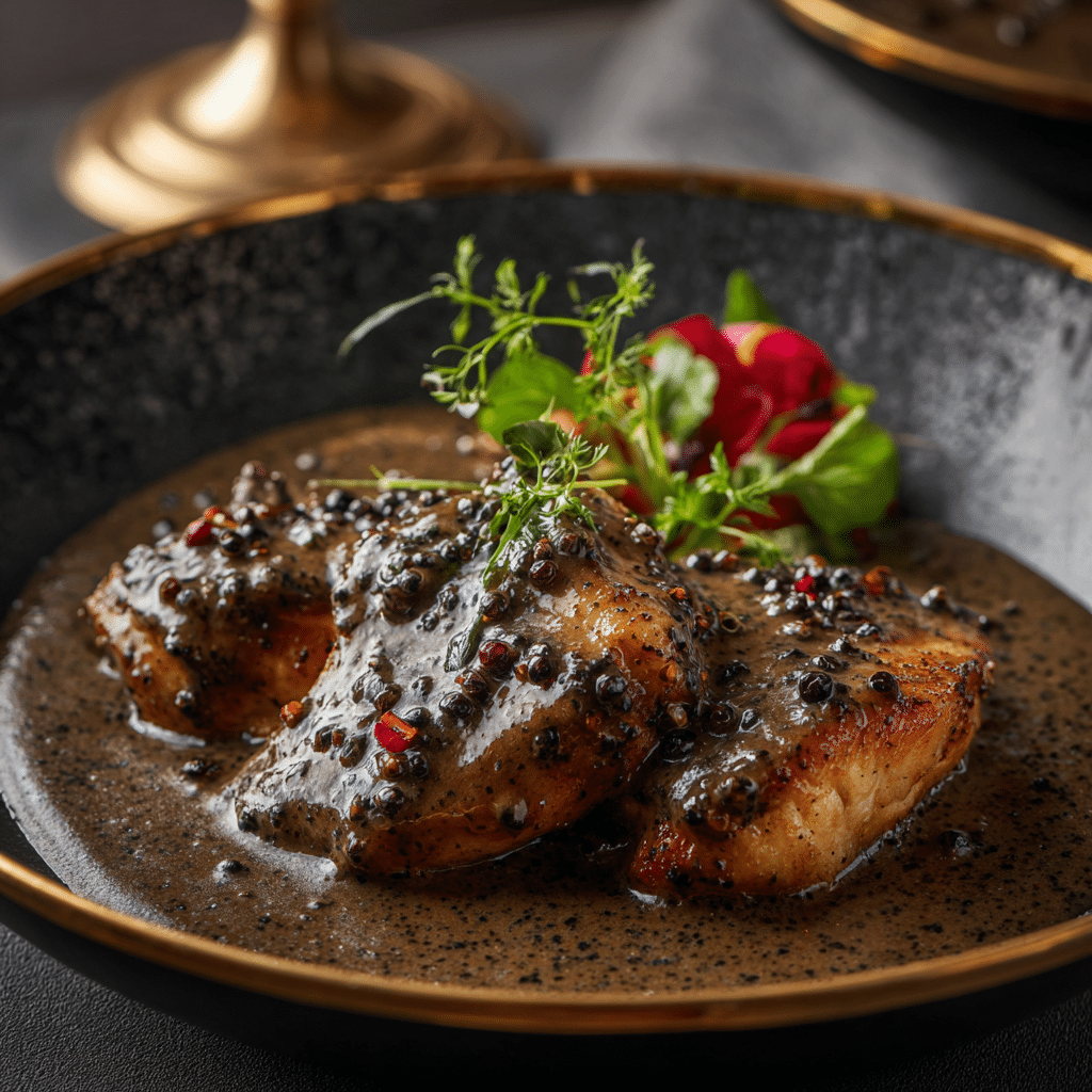 Luxury Chicken in Black Pepper Cream Recipe - Recipe Image