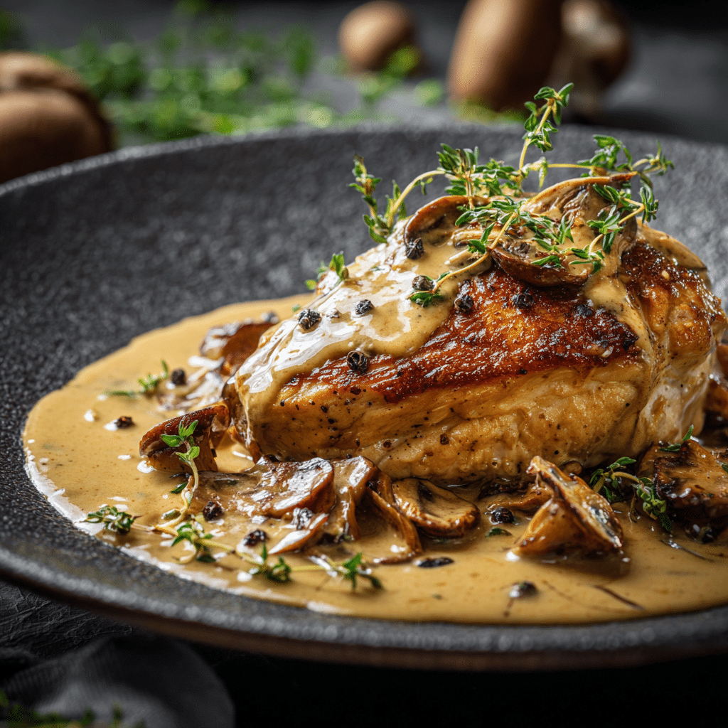 Porcini Mushroom Cream Chicken Recipe - Recipe Image