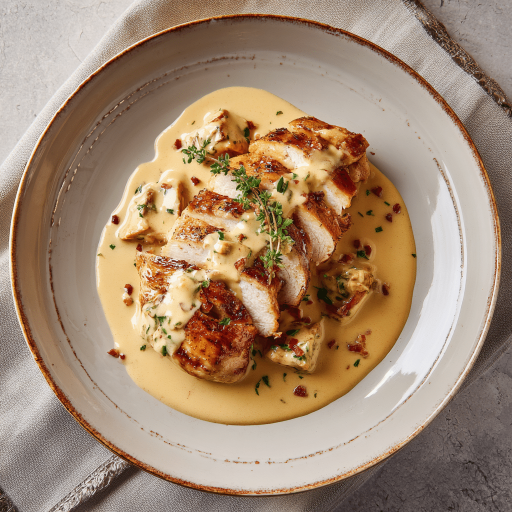 White Wine Dijon Cream Chicken Recipe - Recipe Image
