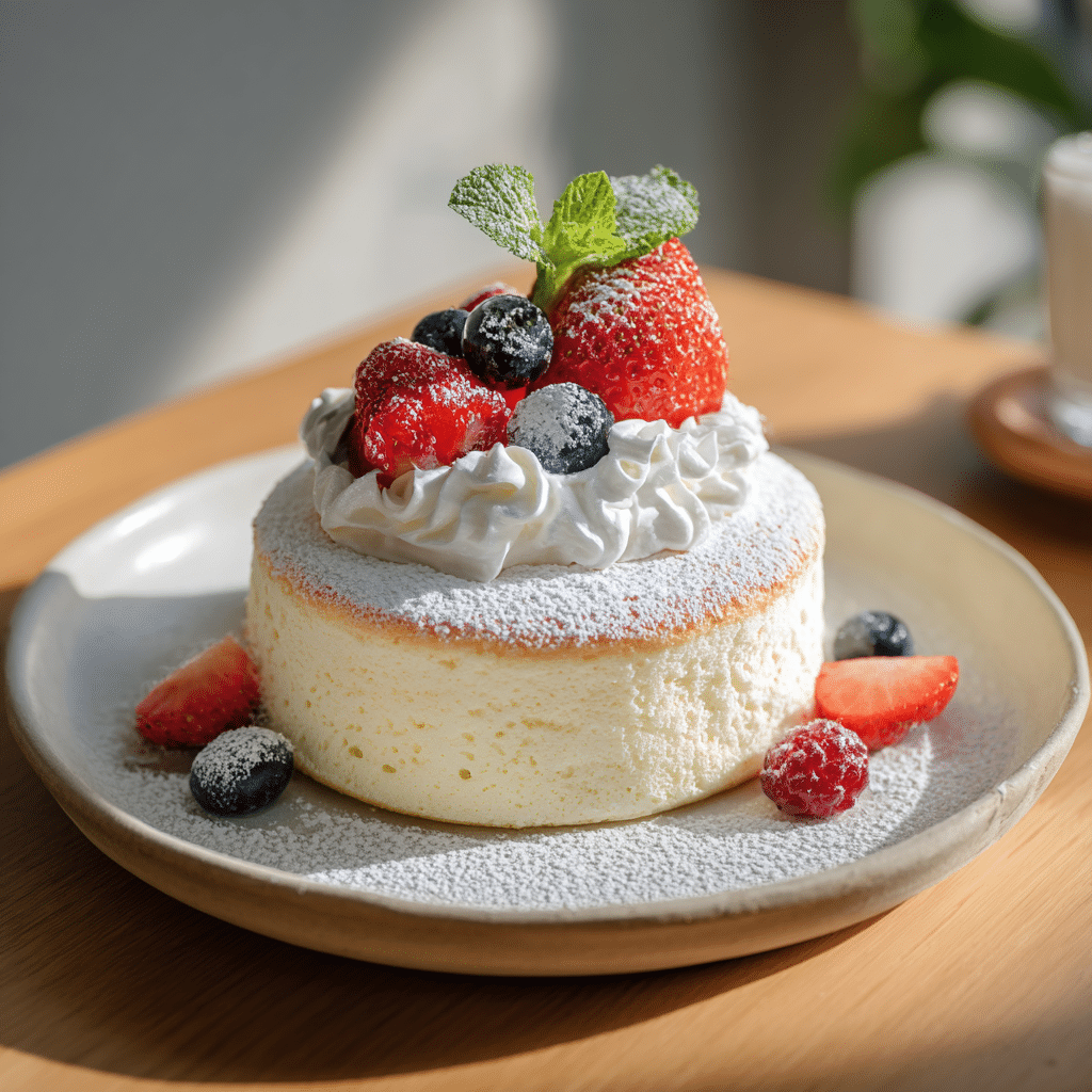 Fluffy Japanese Soufflé Pancakes Recipe - Recipe Image