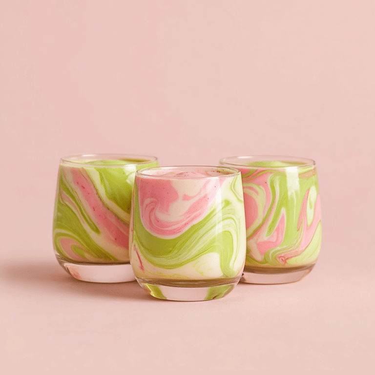 Pistachio Strawberry Marble Cups Recipe