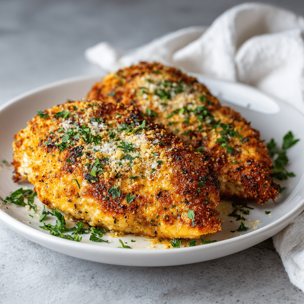 Crispy Air Fryer Garlic Parmesan Chicken Recipe - Recipe Image