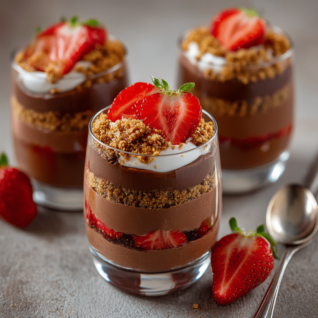 Chocolate Strawberry Crunch Cups Recipe - Recipe Image