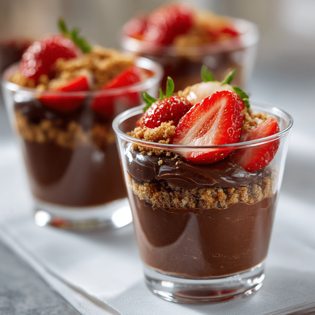 Chocolate Strawberry Crunch Cups Recipe - Recipe Image