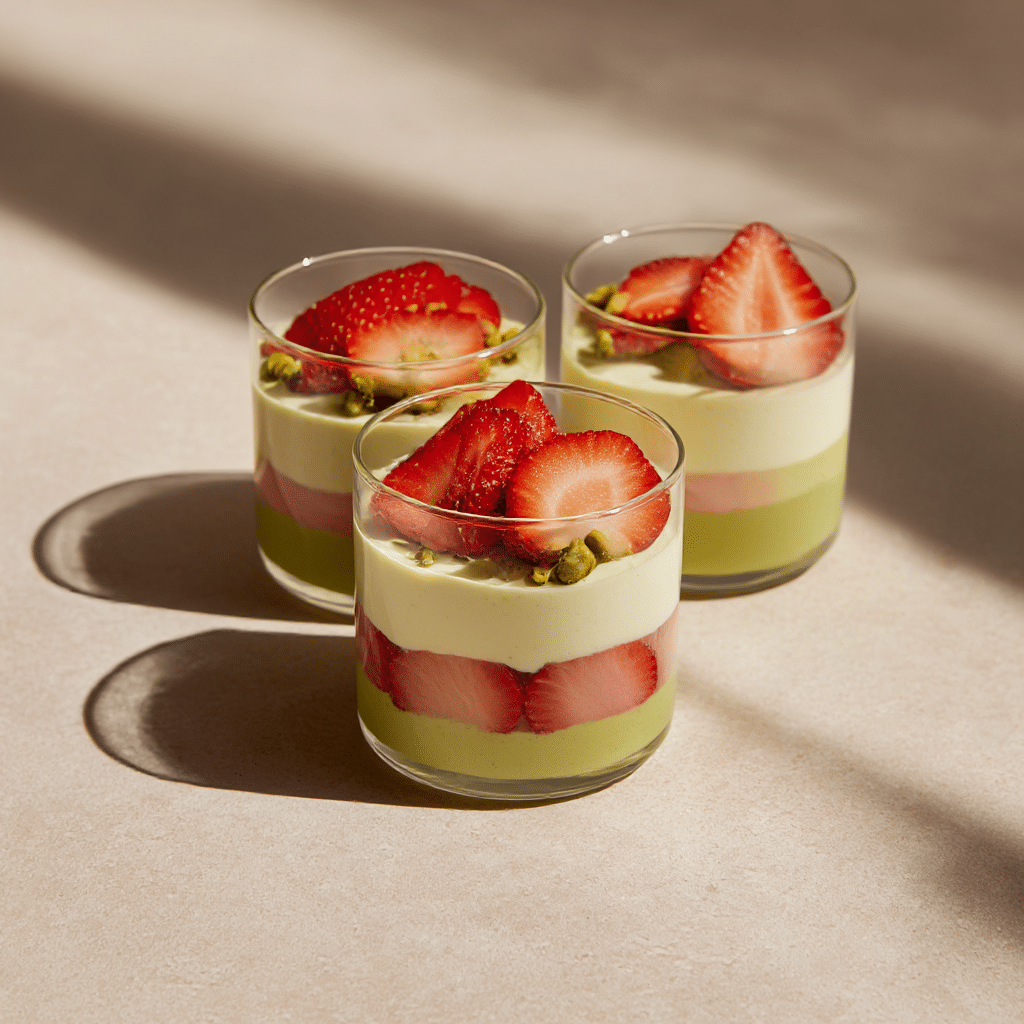 Pistachio Strawberry Cream Cups Recipe - Recipe Image