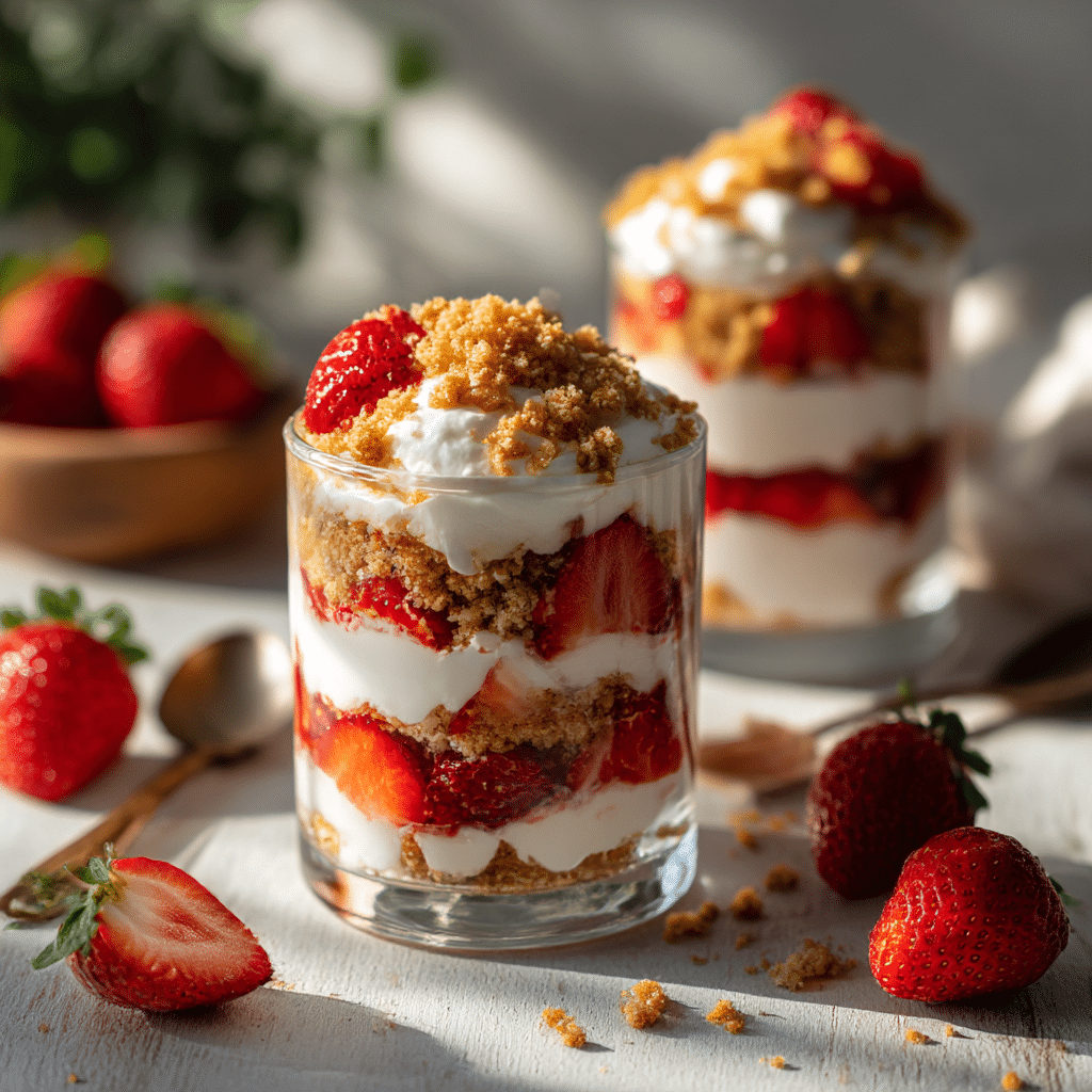 Vegan Strawberry Shortcake Parfaits Recipe - Recipe Image