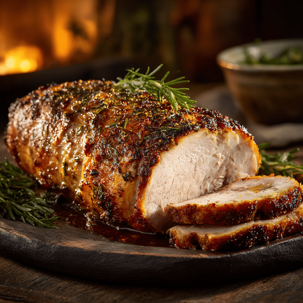 Garlic Herb Roasted Pork Loin Recipe - Recipe Image