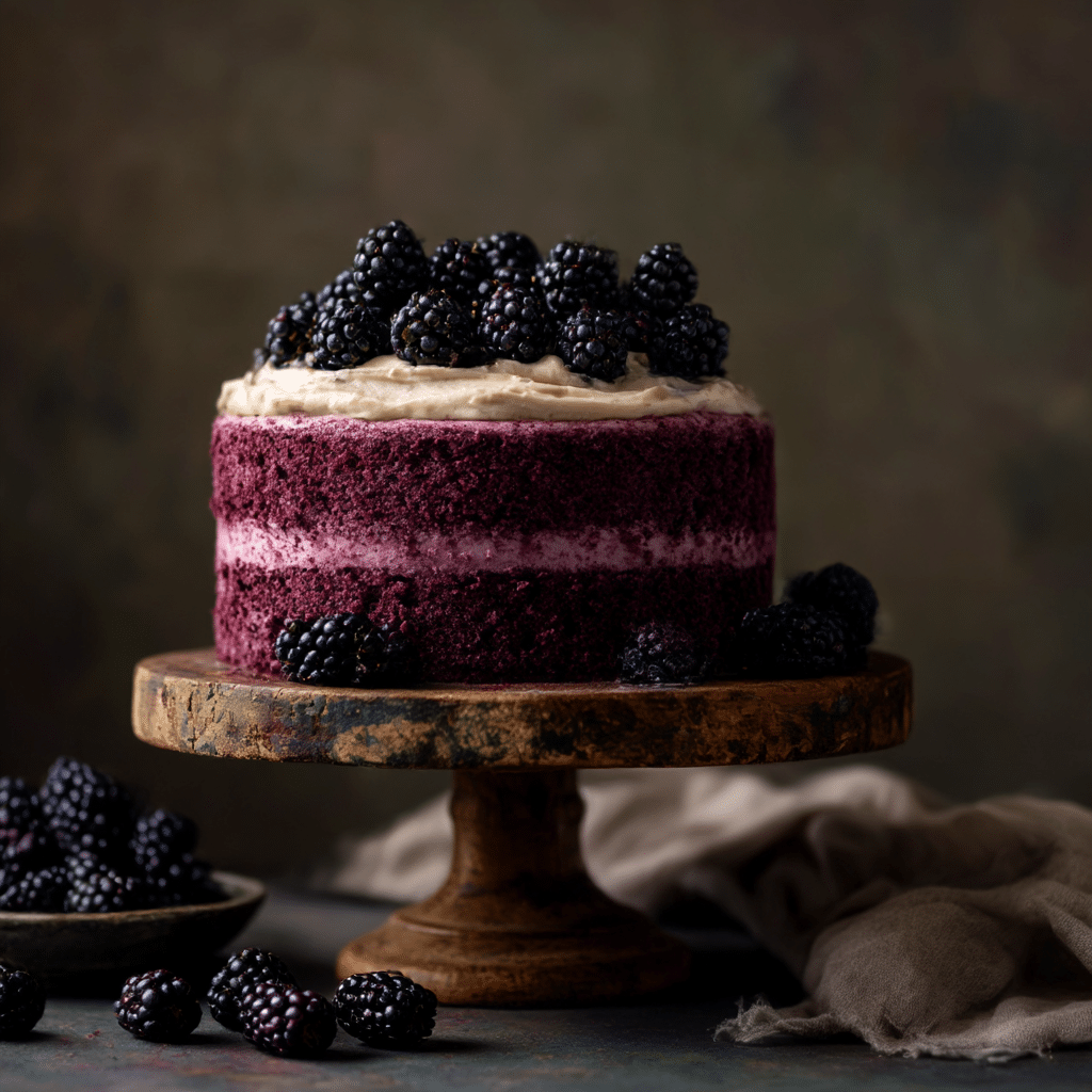 Blackberry Velvet Cake Recipe - Recipe Image