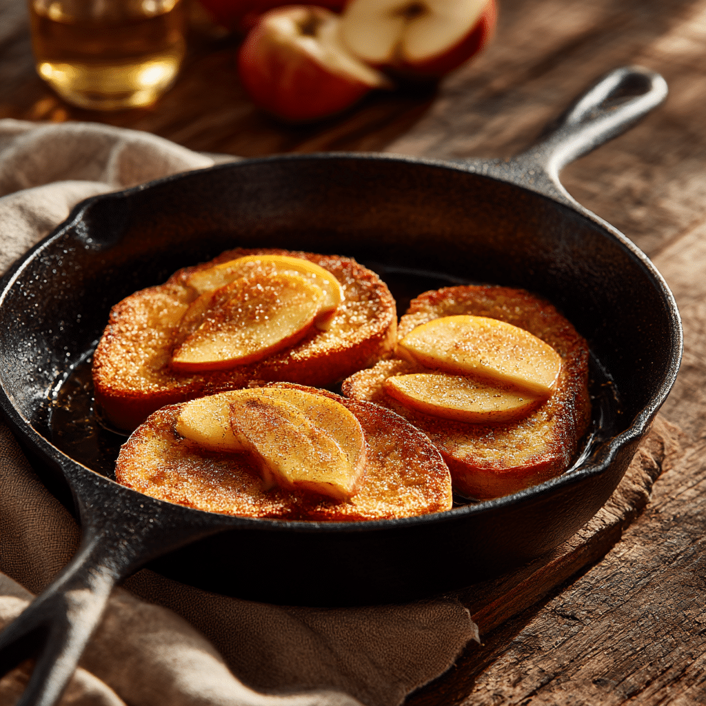 Cinnamon Sugar Apple Toast Skillet Recipe - Recipe Image