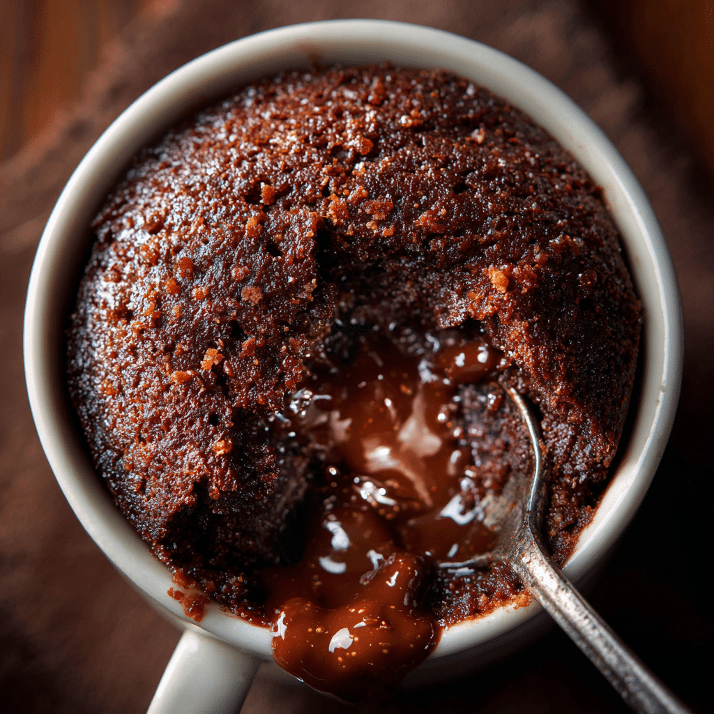 Chocolate Lava Mug Cake: Warm Molten Center Recipe - Recipe Image