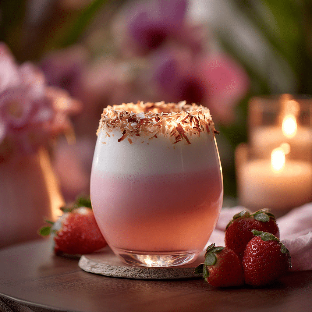 Creamy Strawberry Coconut Mocktail Recipe - Recipe Image