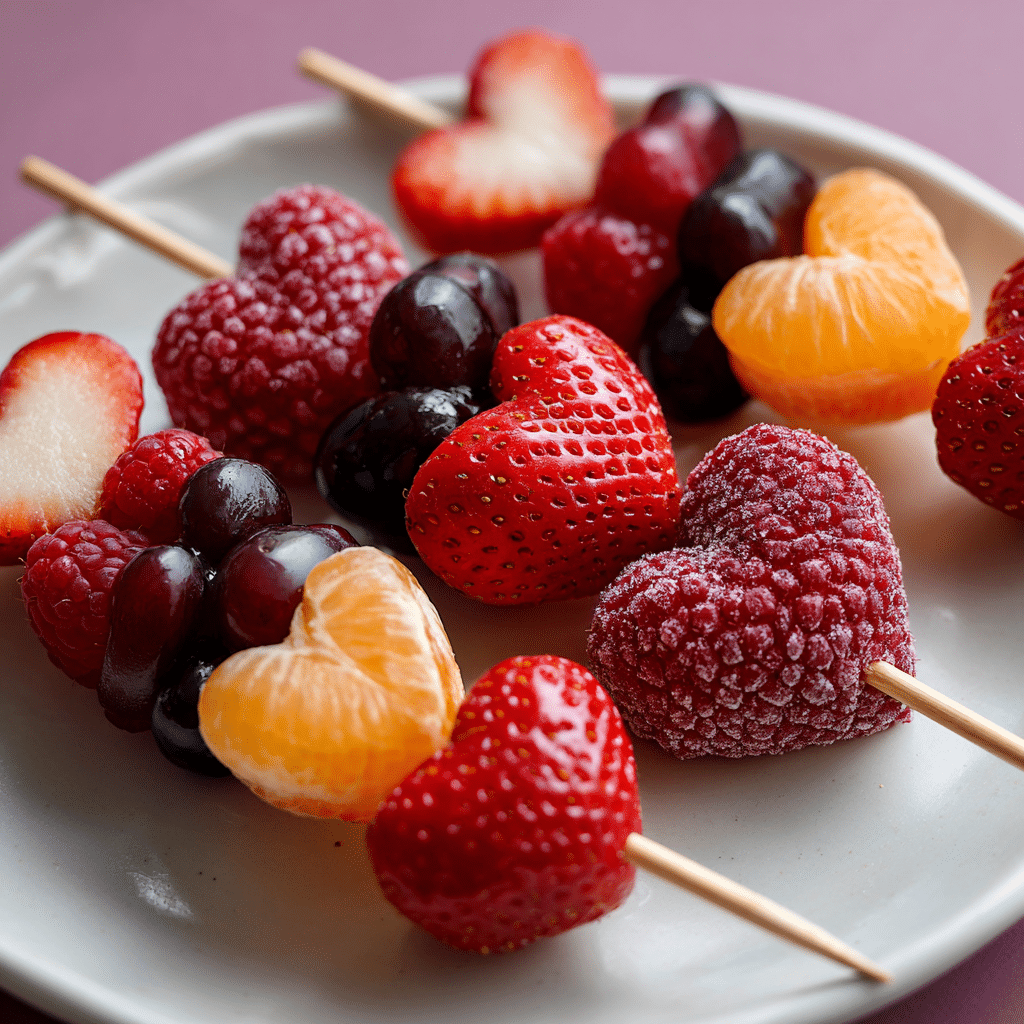 Valentine’s Day Fruit Skewers Recipe - Recipe Image