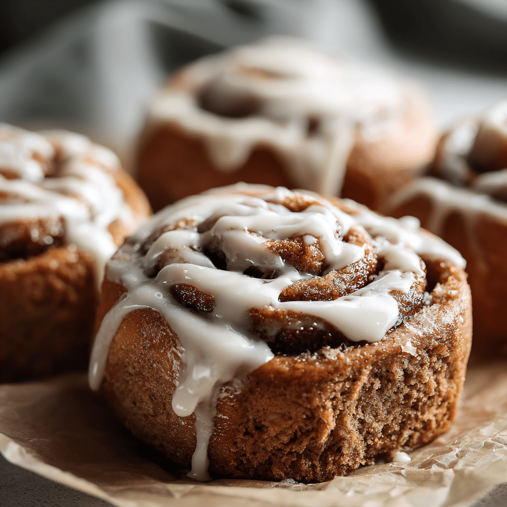 Vegan Gingerbread Cinnamon Rolls Recipe - Recipe Image