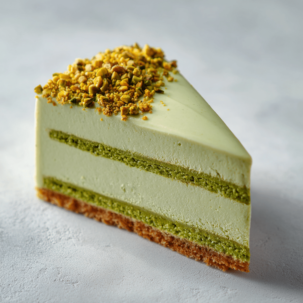 Vegan Pistachio Mousse Cake Recipe - Recipe Image
