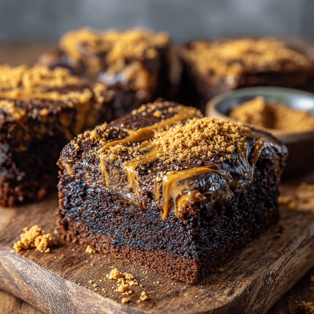 Vegan Biscoff Brownies Recipe - Recipe Image