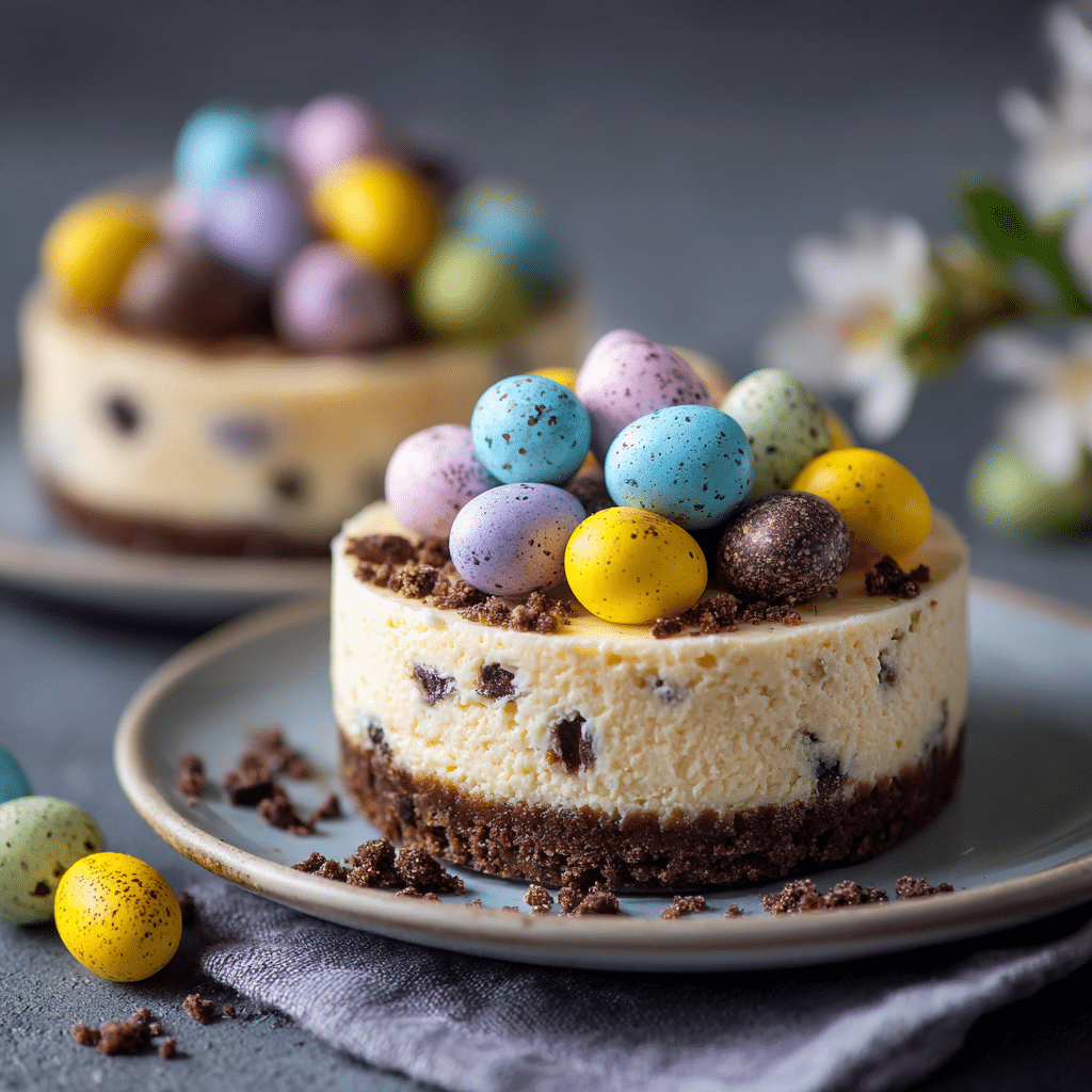 Vegan Mini Egg Cheesecake Recipe - Recipe Image