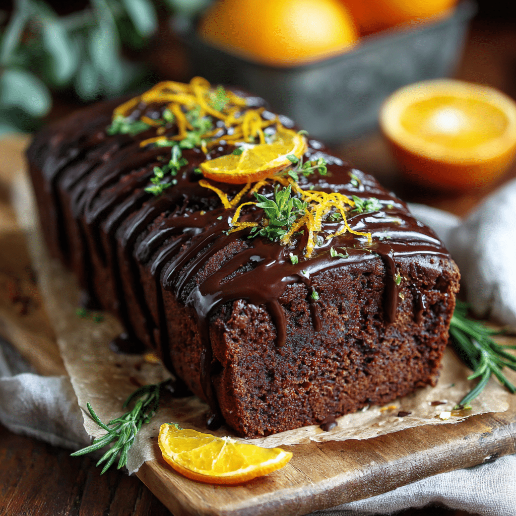 Vegan Chocolate Orange Loaf Cake Recipe - Recipe Image
