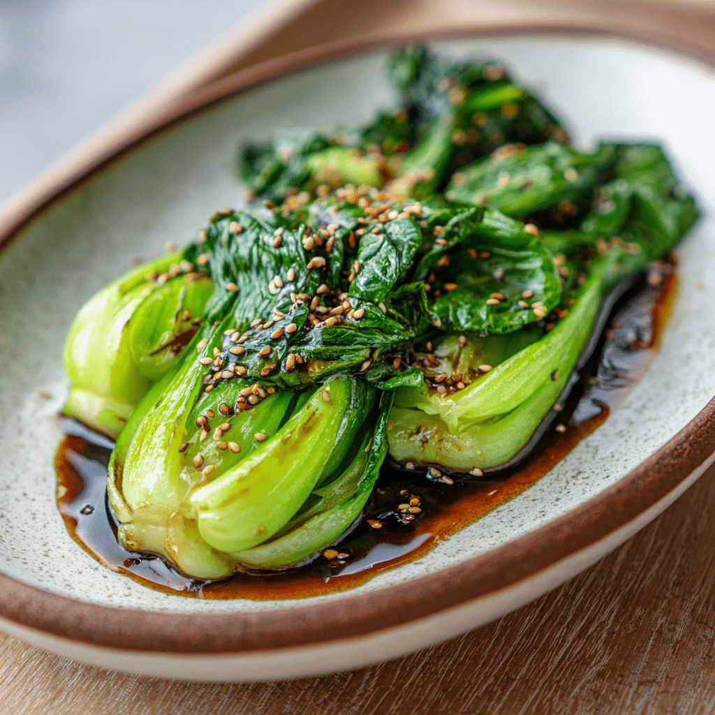 Easy Bok Choy With Garlic Soy Sauce Recipe - Recipe Image