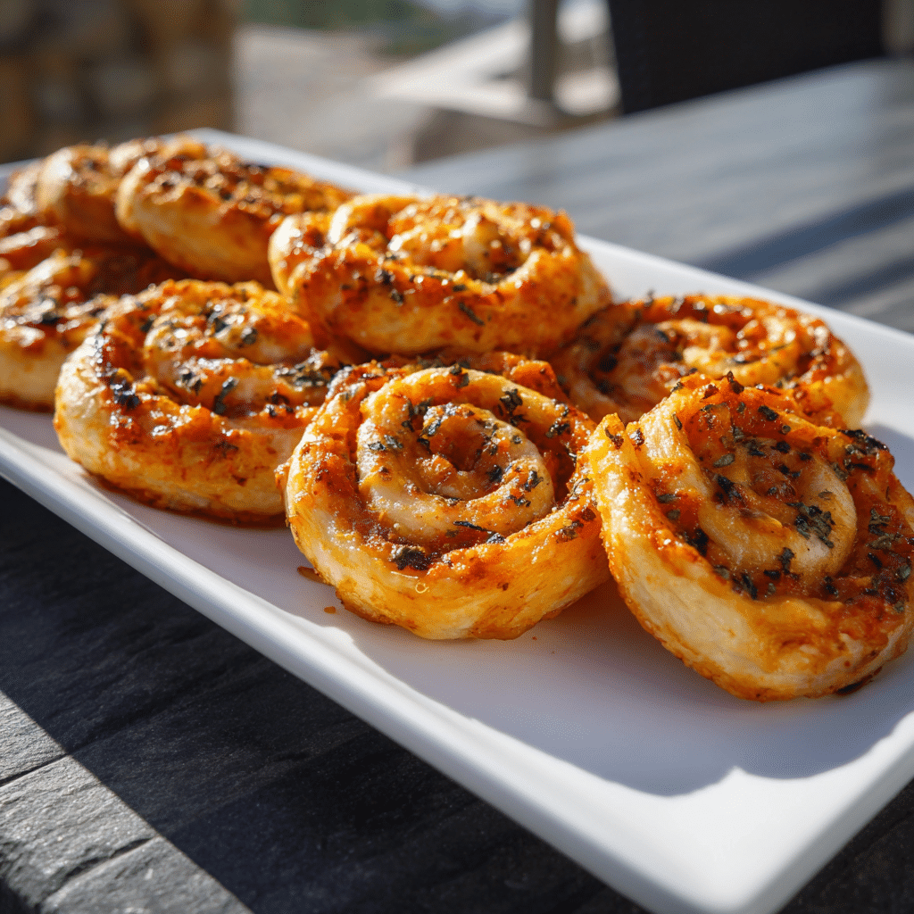 Cheesy Kimchi Flatbread Spirals Recipe - Recipe Image