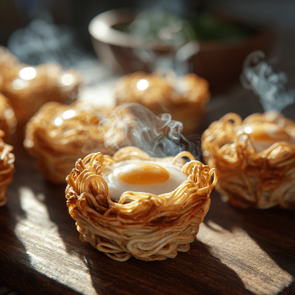 Puff Pastry Ramen Nests Recipe - Recipe Image