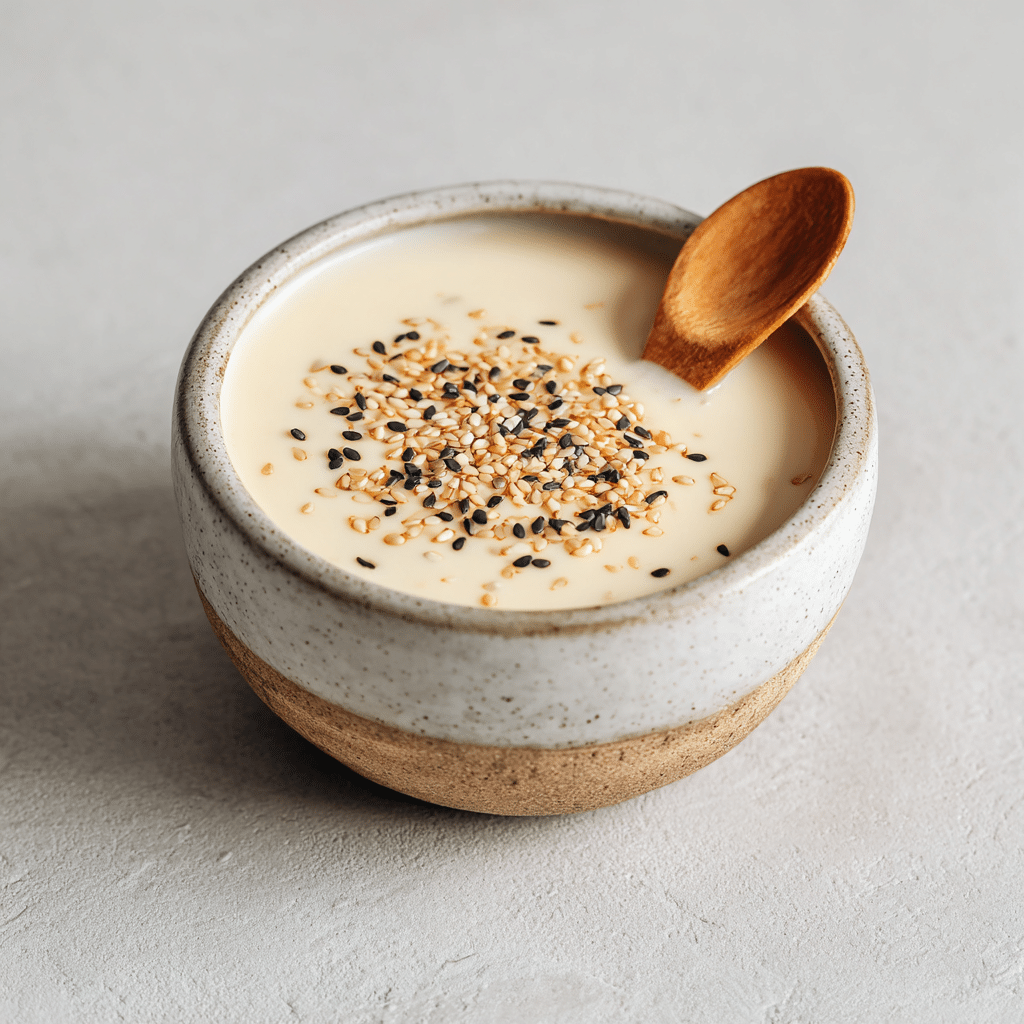 Creamy Sesame Milk Breakfast Pudding Recipe - Recipe Image