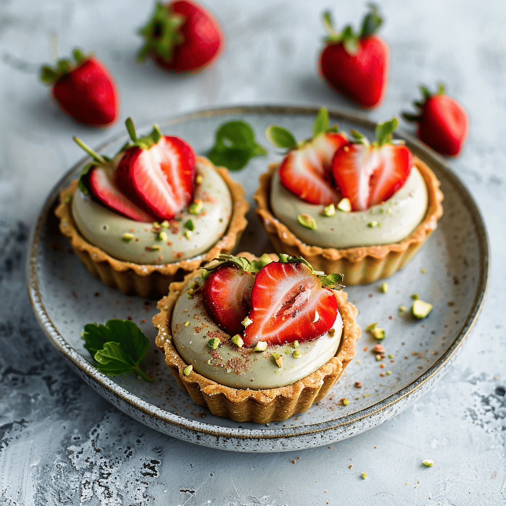 Pistachio Strawberry Breakfast Tartlets Recipe - Recipe Image