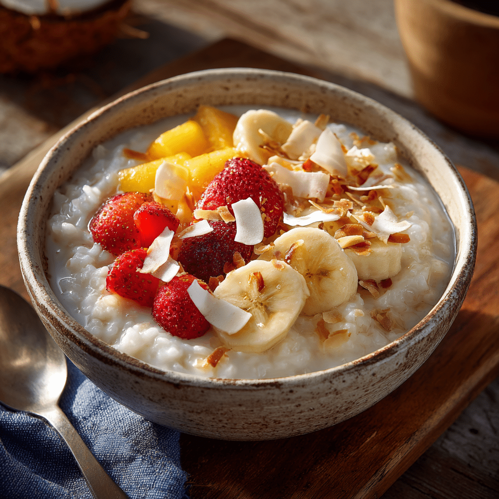 Creamy Coconut Rice Breakfast Bowl Recipe - Recipe Image