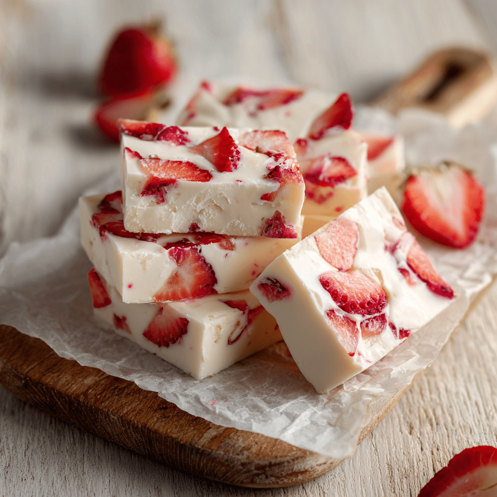 Simple Strawberry Yogurt Bark Recipe - Recipe Image